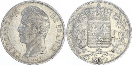 France 5 Francs Charles X - 2nd type - 1830 D Lyon