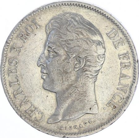 France 5 Francs Charles X - 2nd type - 1830 D Lyon