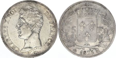 France 5 Francs Charles X - Ier type - 1825 H La Rochelle