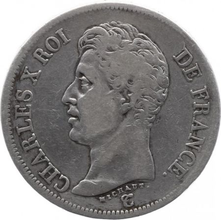 France 5 Francs Charles X - Ier type - 1826 D Lyon