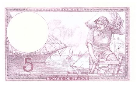 France 5 Francs Femme casquée modifiée - 02.11.1939 - Série Y.65902 - Fay04.14