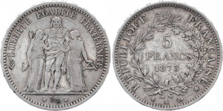France 5 Francs France Hercule - III e République 1873 K Bordeaux