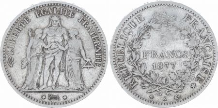 France 5 Francs France Hercule III e République - 1877 K Bordeaux