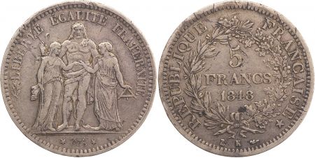 France 5 Francs Hercule  - 1848 K Bordeaux