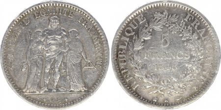 France 5 Francs Hercule - 1848 K Bordeaux
