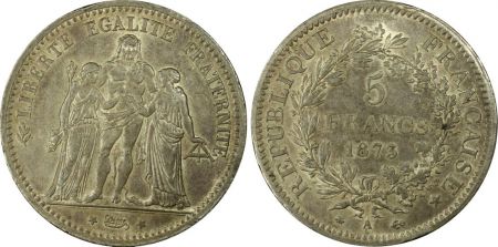 France 5 Francs Hercule - III e République - 1873 A - PCGS AU 55