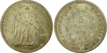 France 5 Francs Hercule - III e République - 1873 A - PCGS AU 58