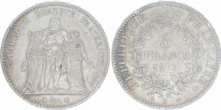 France 5 Francs Hercule - III e République 1875 K Bordeaux