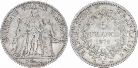 France 5 Francs Hercule - III e République 1875 K Bordeaux