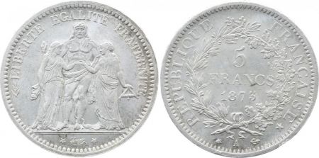 France 5 Francs Hercule - IIIeme République - 1873 A Paris - TTB