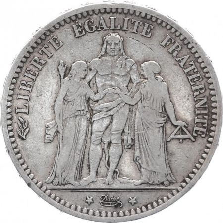 France 5 Francs Hercule - IIIeme République - 1873 K Bordeaux - TTB