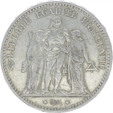 France 5 Francs Hercule - IIIeme République - 1874 K Bordeaux