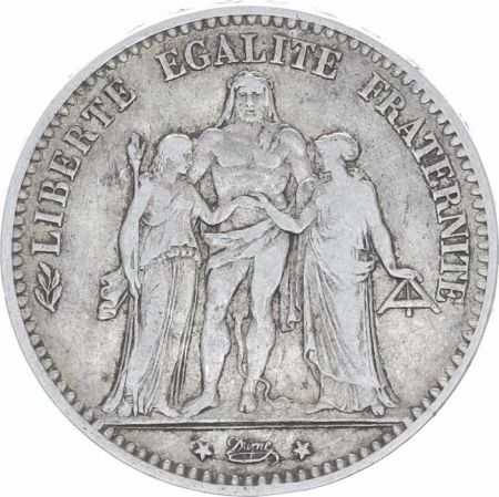 France 5 Francs Hercule - IIIeme République - 1875 K Bordeaux - TB+