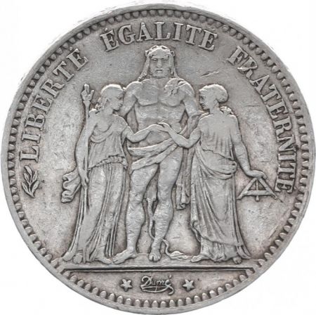 France 5 Francs Hercule - IIIeme République - 1876 A Paris - TTB