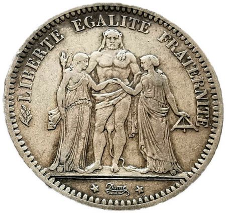 France 5 Francs Hercule France 1871 K Bordeaux - Gouv. Défense Nationale