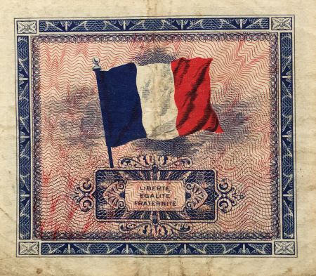 France 5 Francs Impr. américaine (drapeau) - 1944 - TTB