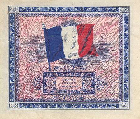 France 5 Francs Impr. américaine (drapeau) - 1944 sans série 00558923