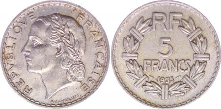 France 5 Francs Lavrillier - 1933
