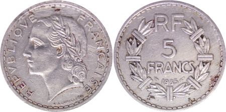 France 5 Francs Lavrillier - 1935