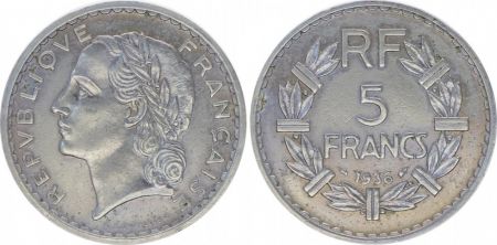 France 5 Francs Lavrillier - 1936