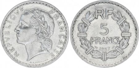 France 5 Francs Lavrillier - 1937