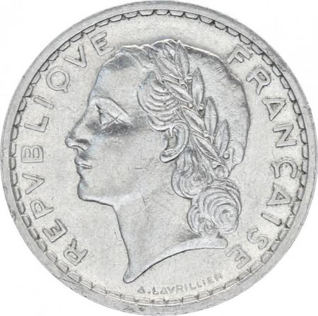 France 5 Francs Lavrillier - 1937