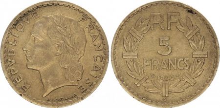 France 5 Francs Lavrillier - 1945 C