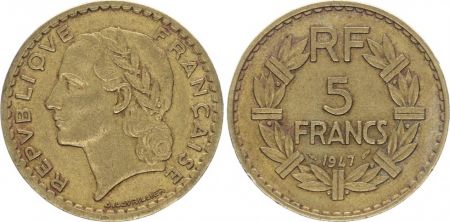 France 5 Francs Lavrillier - 1947 ! Rare !