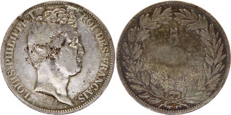 France 5 Francs Louis-Philippe 1830 W Lille Argent - en creux