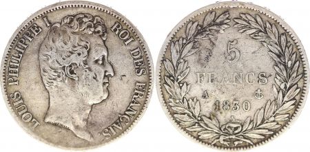 France 5 Francs Louis-Philippe 1er - 1830 A Paris