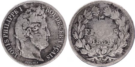 France 5 Francs Louis-Philippe 1er - 1831 Q Perpignan