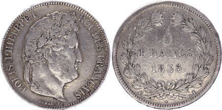 France 5 Francs Louis-Philippe 1er - 1835 I Limoges