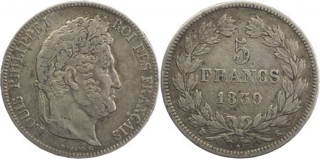 France 5 Francs Louis-Philippe 1er - 1839 K Bordeaux