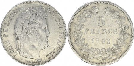 France 5 Francs Louis-Philippe 1er - 1842 B Rouen