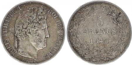 France 5 Francs Louis-Philippe 1er - 1845 A Paris
