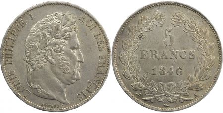 France 5 Francs Louis-Philippe 1er - 1846 A Paris