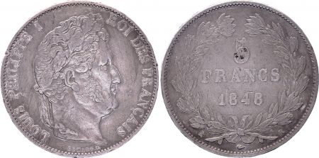 France 5 Francs Louis-Philippe 1er - 1848 K Bordeaux