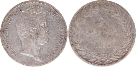France 5 Francs Louis-Philippe Ier - 1830 A Paris tranche en creux