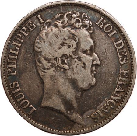 France 5 Francs Louis Philippe Tête Nue 1831 B Rouen Tranche En Relief