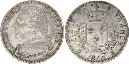 France 5 Francs Louis XVIII - Buste habillé - 1815 H