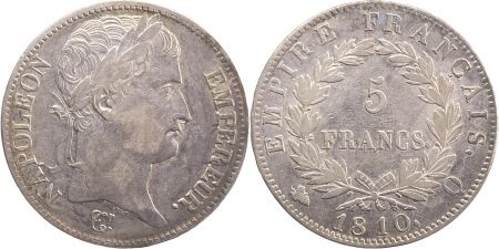 France 5 Francs Napoléon Empereur - 1810 Q