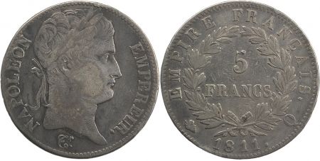 France 5 Francs Napoléon Empereur - 1811 Q