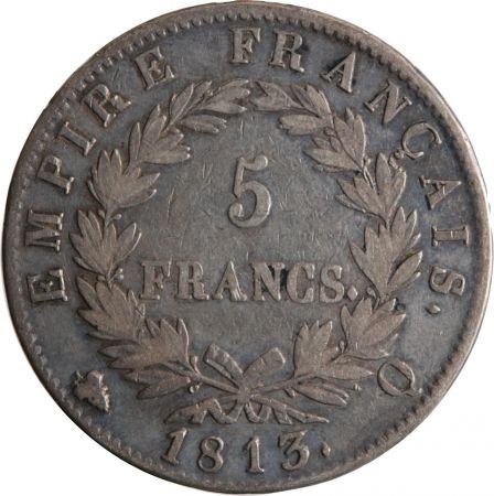 France 5 FRANCS NAPOLEON I  1813 Q PERPIGNAN