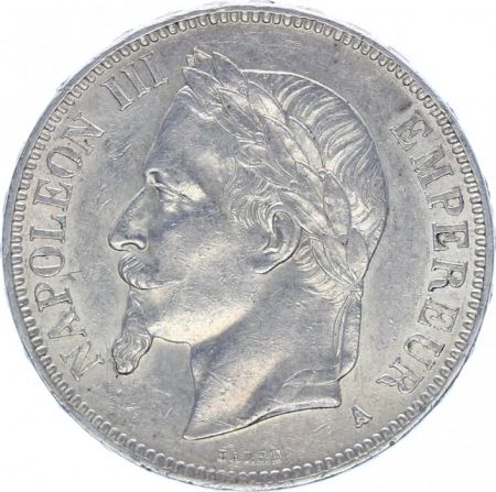 France 5 Francs Napoléon III - Tête laurée 1867 A Paris