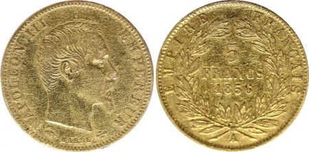 France 5 Francs Napoléon III - Tête nue - 1856 A