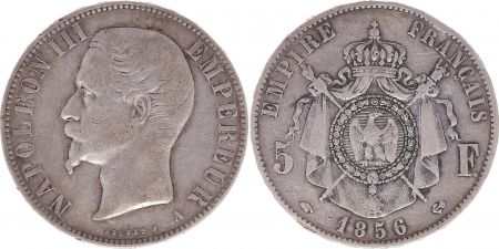 France 5 Francs Napoléon III - Tête nue