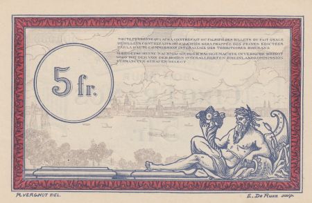 France 5 Francs Régie des chemins de Fer - 1923 - Spécimen Série OO