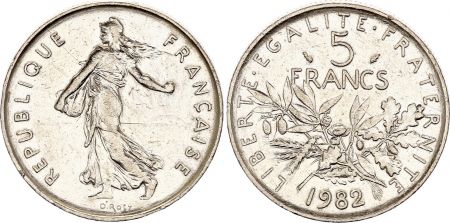 France 5 Francs Semeuse - 1982