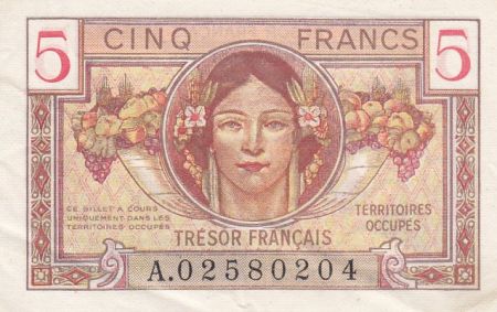France 5 Francs Trésor Francais -  1947 - A 02580204