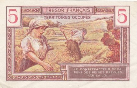 France 5 Francs Trésor Francais -  1947 - A 02580204